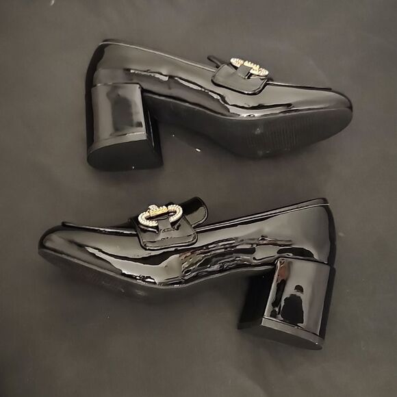 BRAND NEW BAMBOO DOLL RHINESTONE CHAIN LINING WOMEN'S LOAFERS - Picture 9 of 14